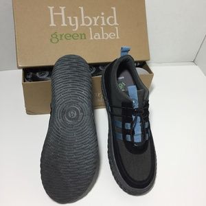 hybrid green label artful suede sneaker